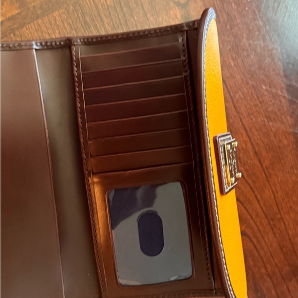 Dooney & Bourke Orange Leather Clutch - Picture 3 of 7